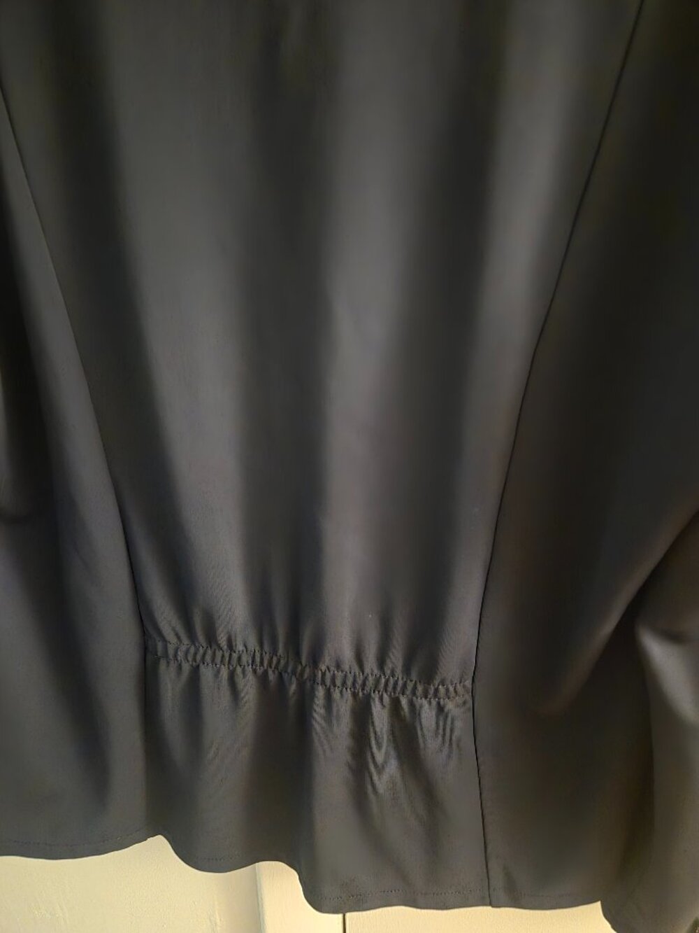 Talbots Petites Navy Blue Button Front Collared Top Blouse Size M